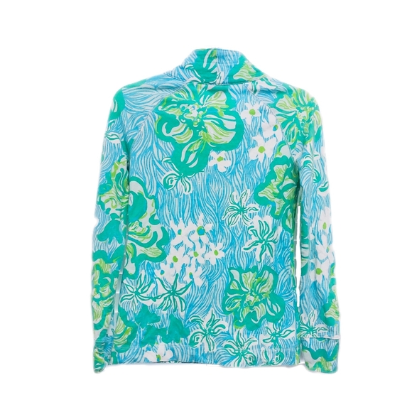 Lilly Pulitzer Skipper Popover Womens XXS Kangeroo Pocket Pullover Zip Jacket - Picture 6 of 6